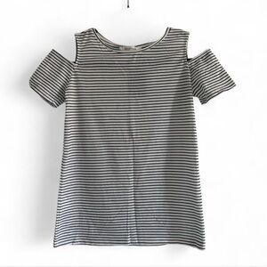 Promod Striped Cold Shoulder Blouse